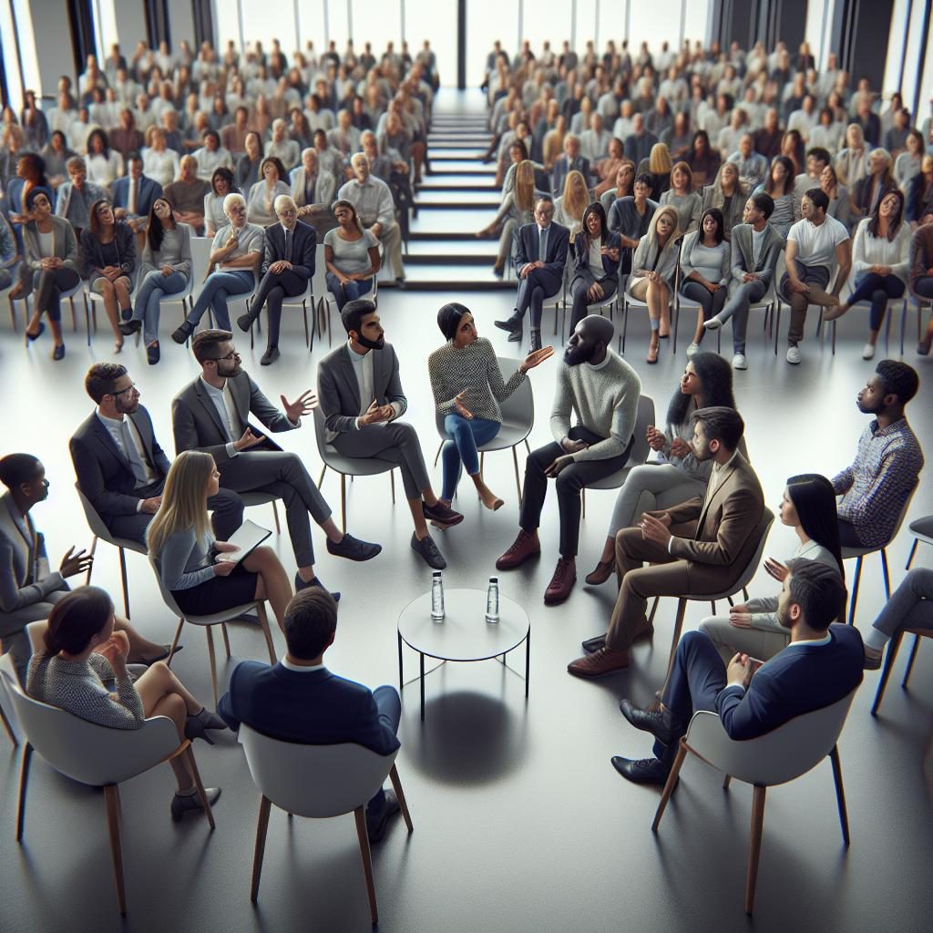 Crowd divided in discussion