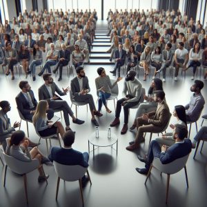 Crowd divided in discussion