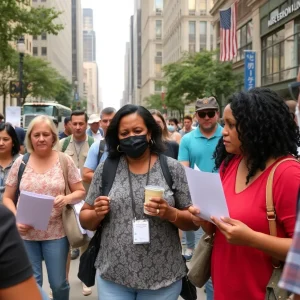 Community members in Austin discussing impact of federal grant freeze