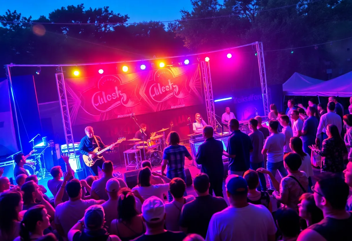 Crowd enjoying a live music performance in Austin
