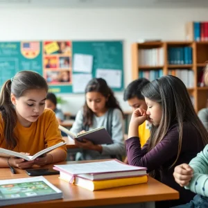 Students learning in a classroom to represent recovery in education.