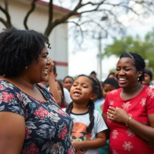 Families in San Antonio rejoicing together after the safe return of a missing child.