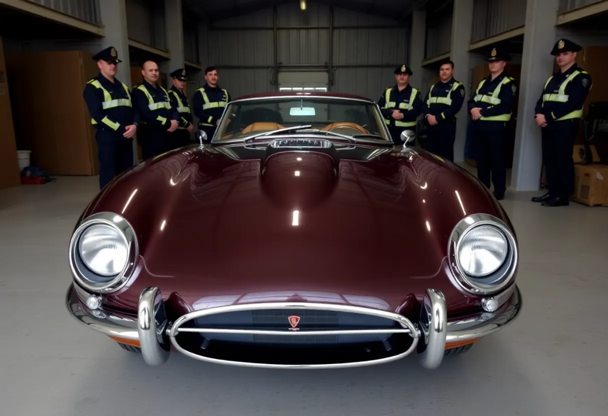 Stolen Jaguar XKSS recovered by police officers