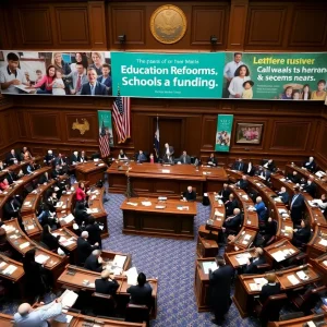 Texas legislators discussing education policies