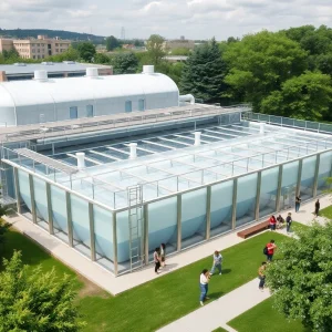 Water recycling facility at the University of Texas at Austin.