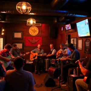 Live music performance in Austin, Texas with local artists