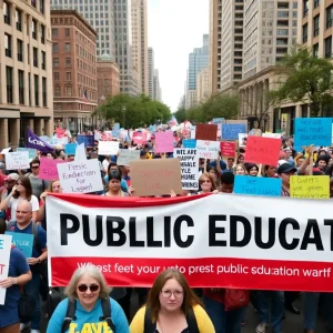 Community rally in support of Texas public education