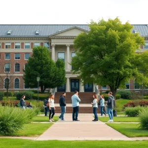 University of Texas at Austin campus with students and researchers