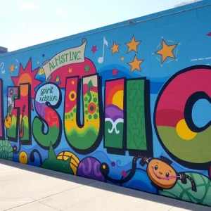 Mural of Willie Nelson in downtown Austin