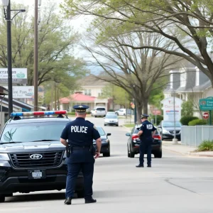 Police responding to a bank robbery in Cedar Park