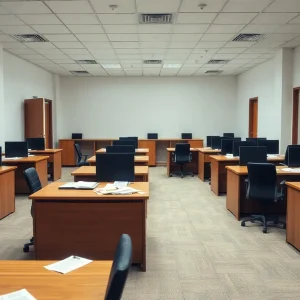 Empty office space at the U.S. Institute of Peace