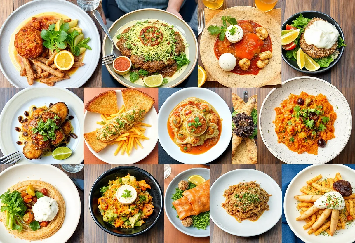 Collage of iconic dishes from Austin restaurants