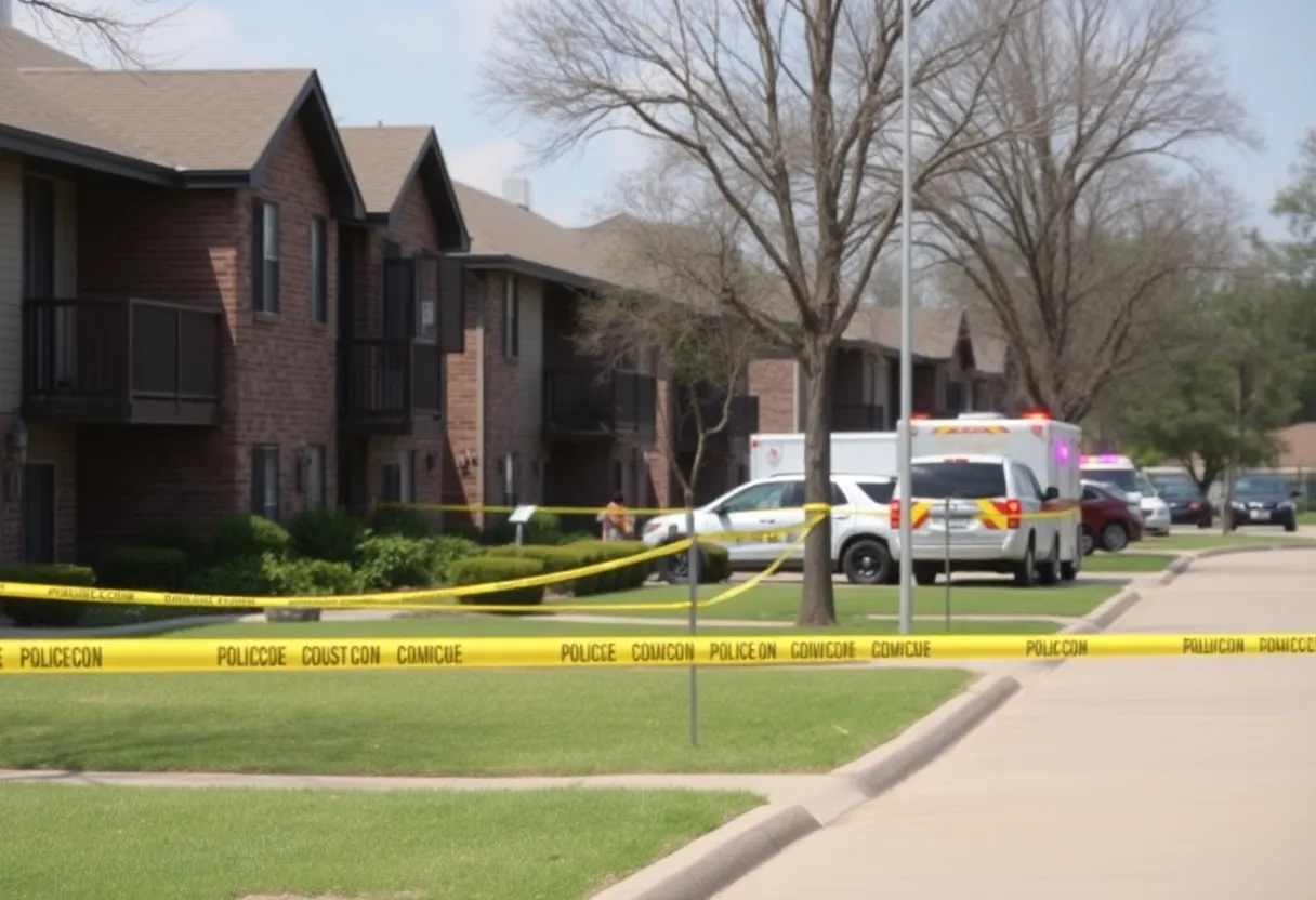 Police investigation at Aldrich 51st Apartments in Austin