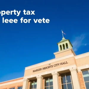 City Hall of Harker Heights representing community efforts for property tax relief.