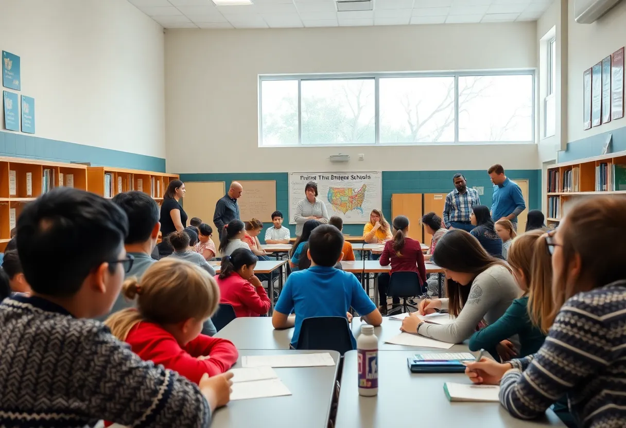 Community meeting about educational reforms in Austin schools