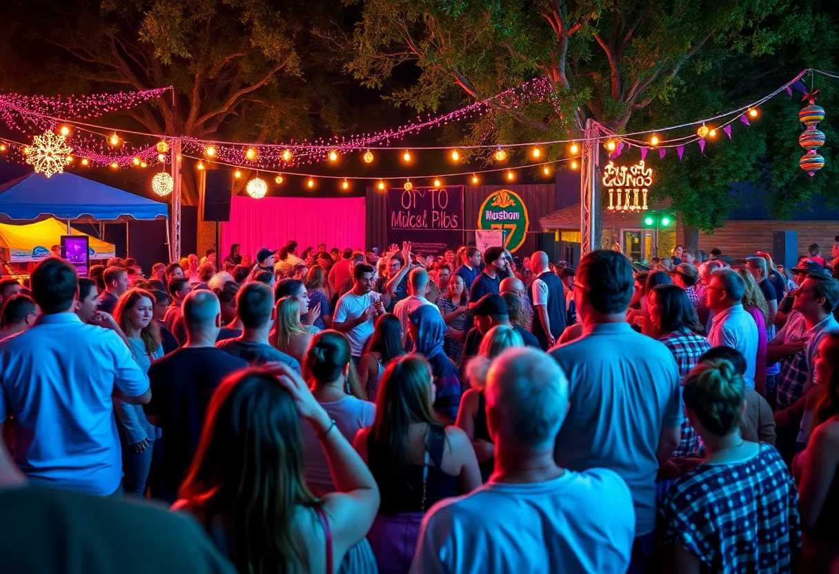 Outdoor concert in Austin featuring diverse musicians