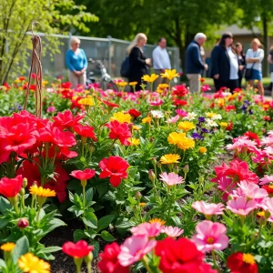Vibrant garden symbolizing community support and remembrance