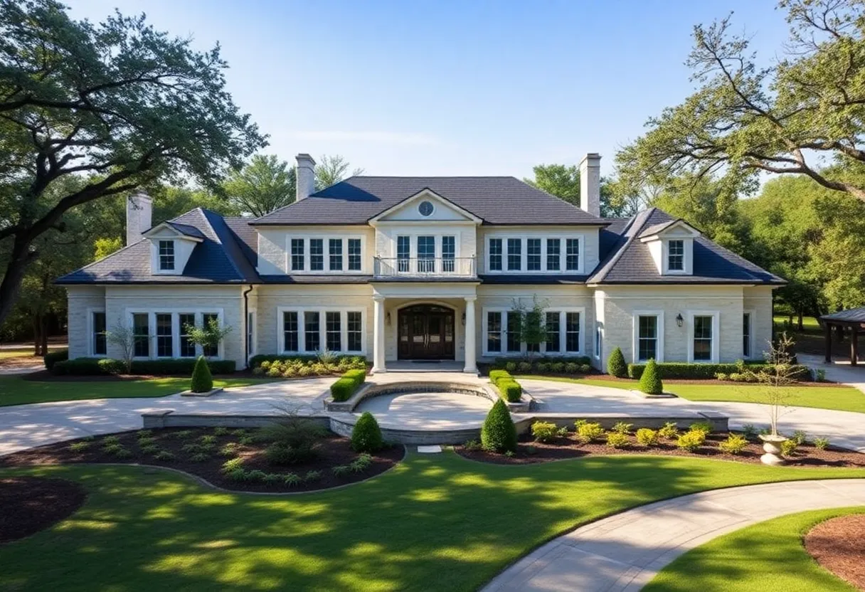 Luxurious unfinished estate in Austin with Georgian architecture