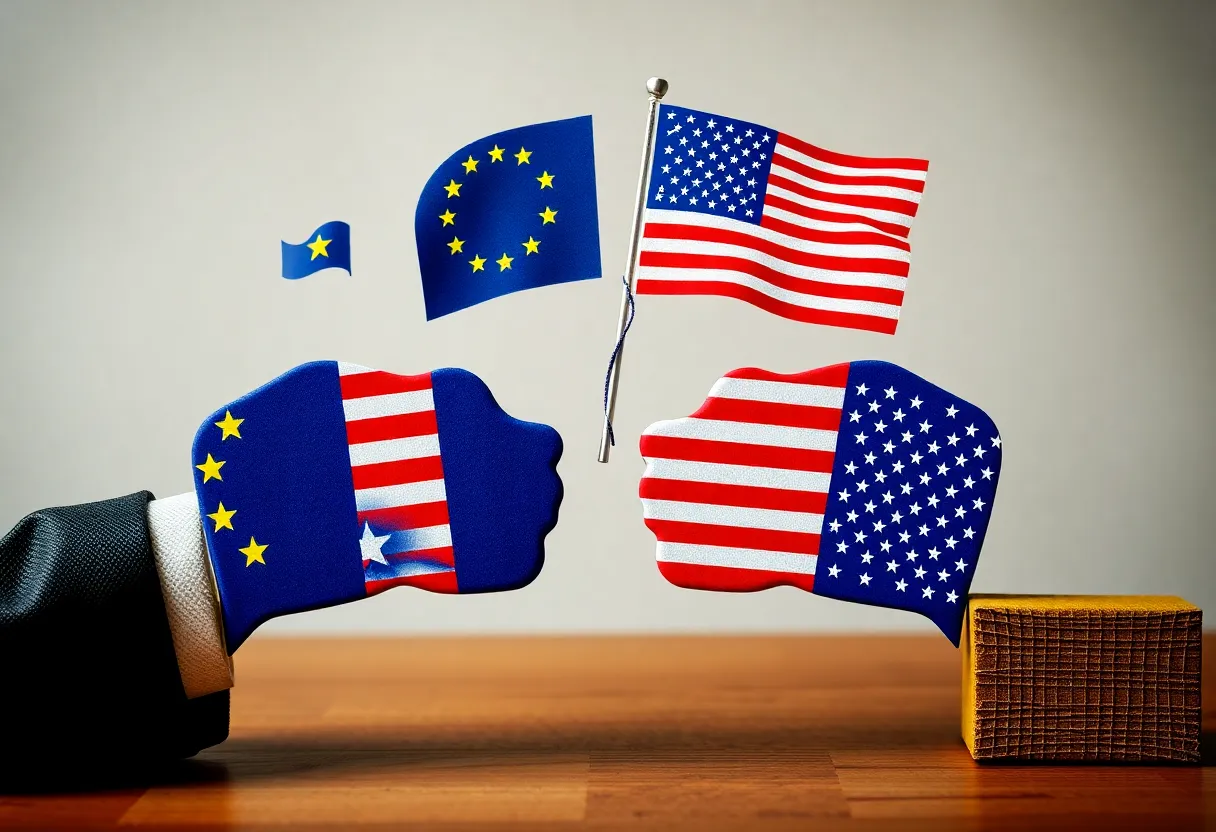 Visual representation of EU and US trade negotiations