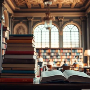Interior view of a library showcasing books and reading areas.