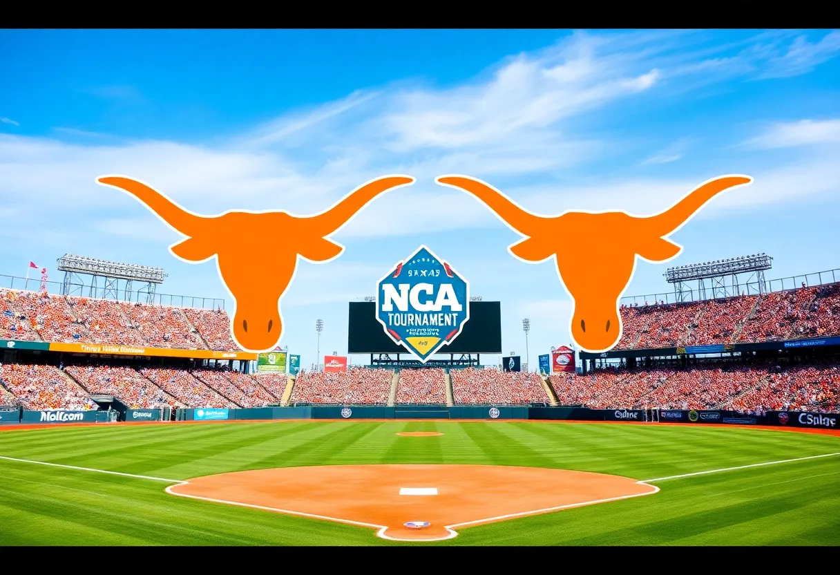 Texas Longhorns baseball team at the NCAA tournament
