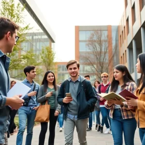 Students at the School of Civic Leadership in a modern classroom setting