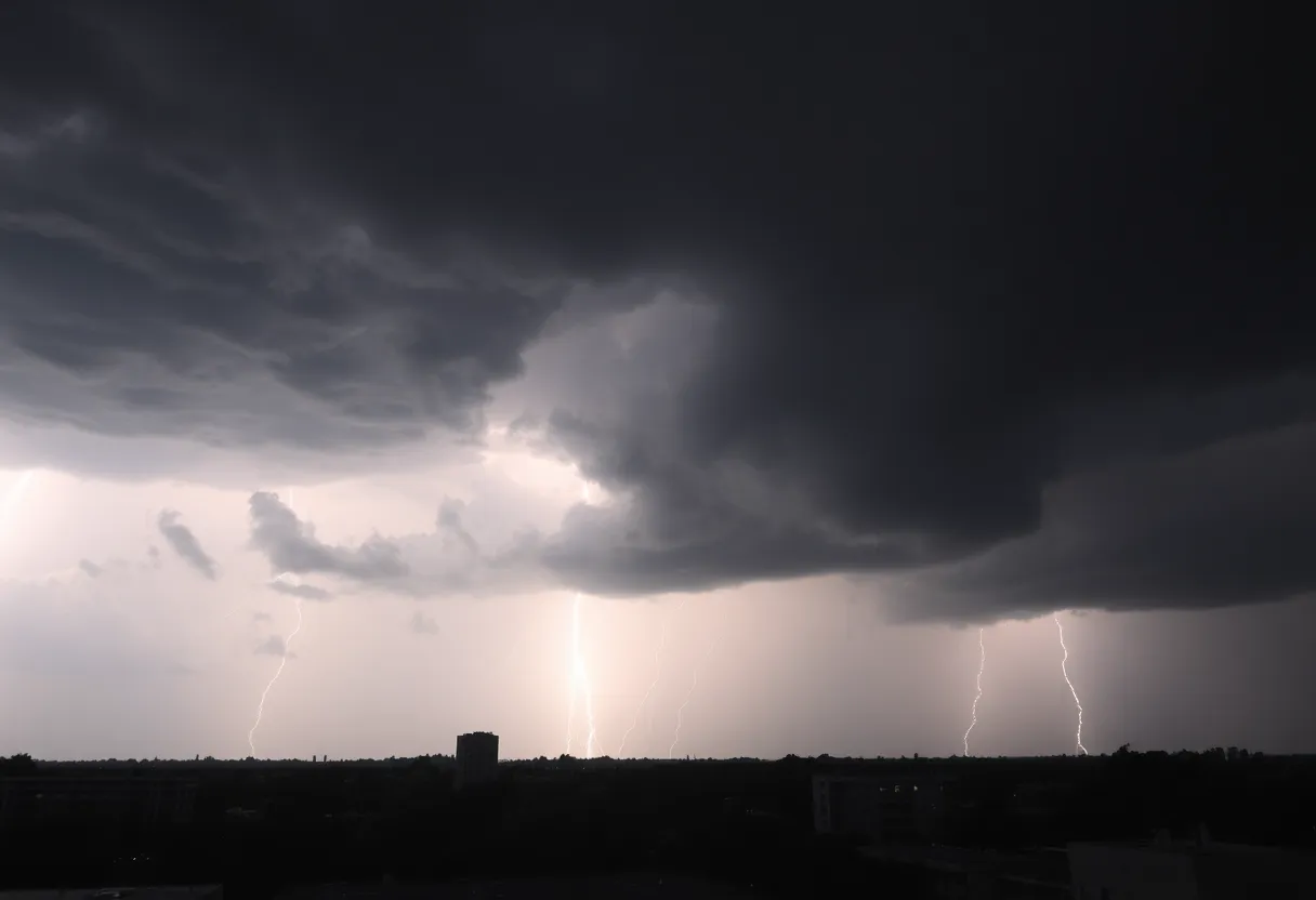 Storm clouds over San Antonio, Texas