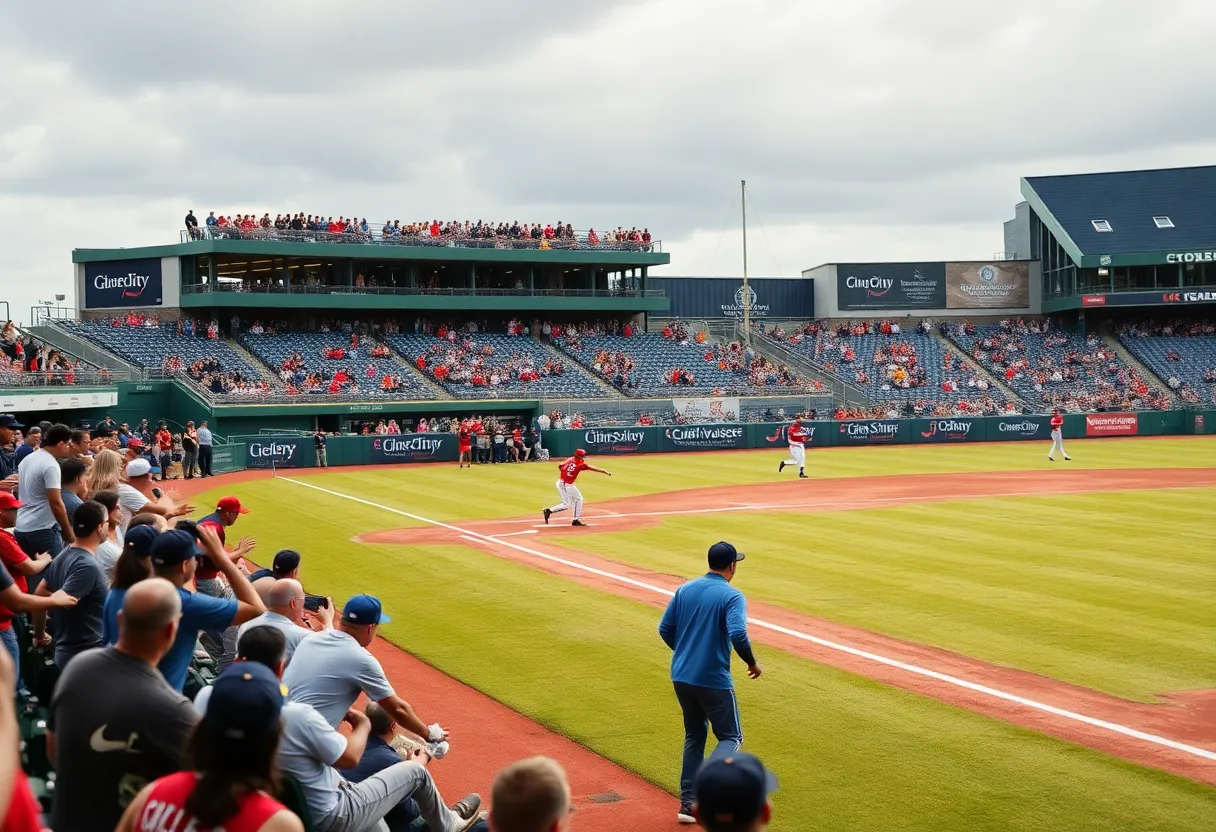 Texas Longhorns baseball players in a game setting