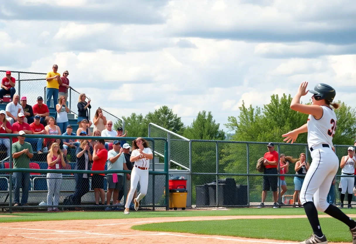 UCF Knights softball players competing in a game