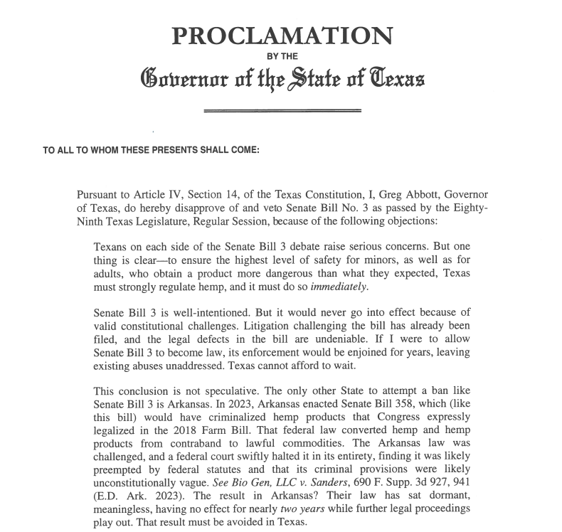 SB3_Veto_Proclamation