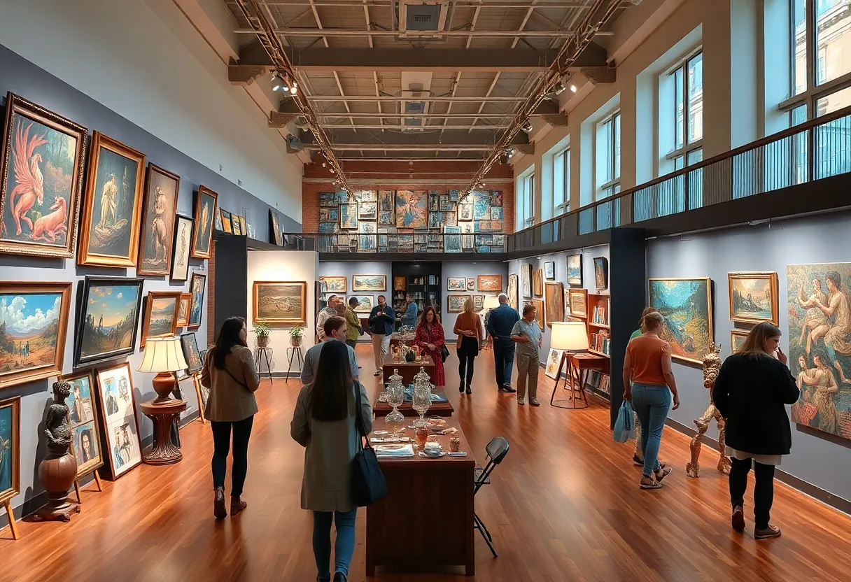 Art exhibition at Austin Central Library