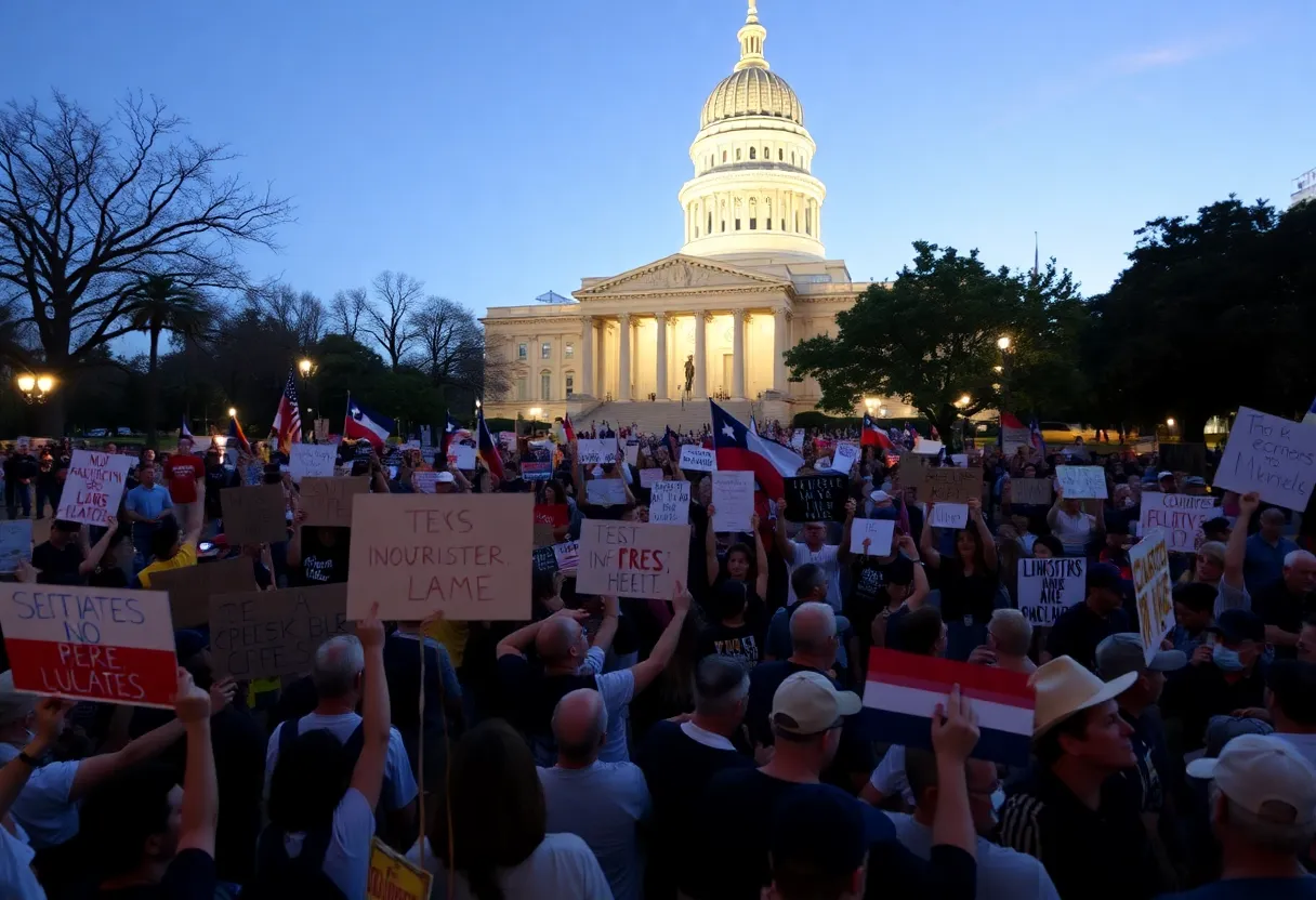 Protesters gathered at Texas State Capitol