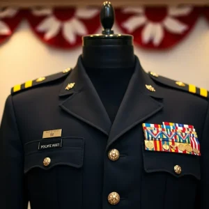 Military uniform representing service and community commitment
