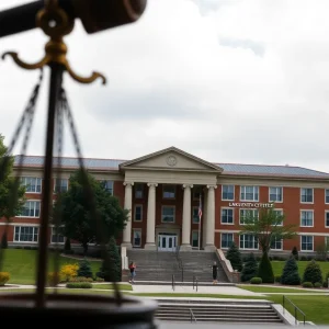 Conceptual image of Harvard University facing legal challenges over funding.