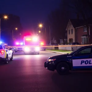 Scene of a homicide investigation in a residential area of Austin.