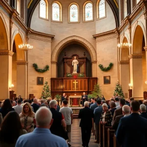 Community members celebrating Juneteenth at a historic church.