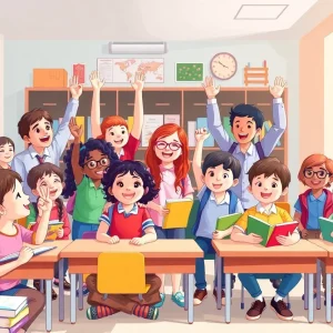 Students and teachers celebrating academic success at Mendez Middle School