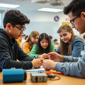 Students participating in engineering education at Midland College