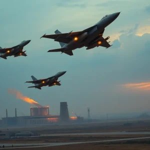 Illustration of military operations amid rising tensions between Israel and Iran