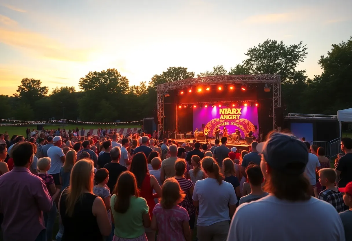 Families enjoying the Music Under the Star concert series at Bullock Museum