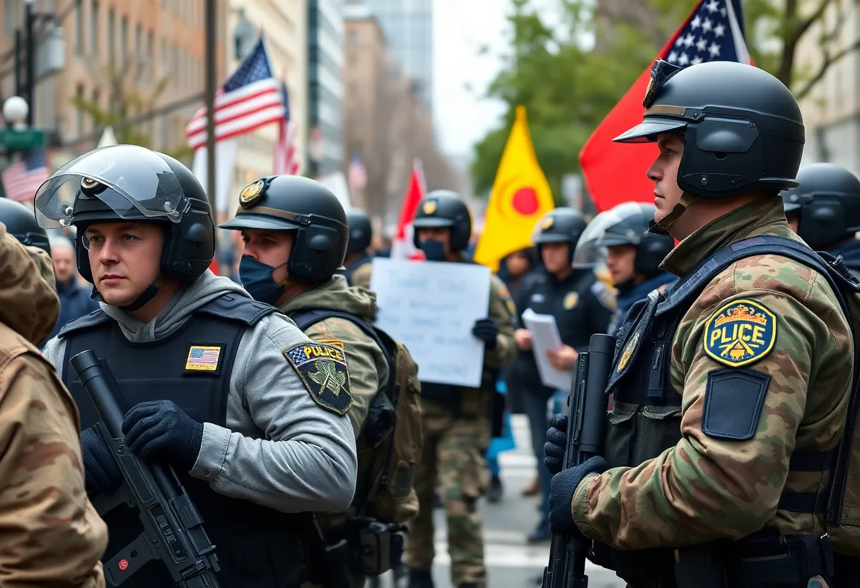 National Guard troops positioned in San Antonio for protests.