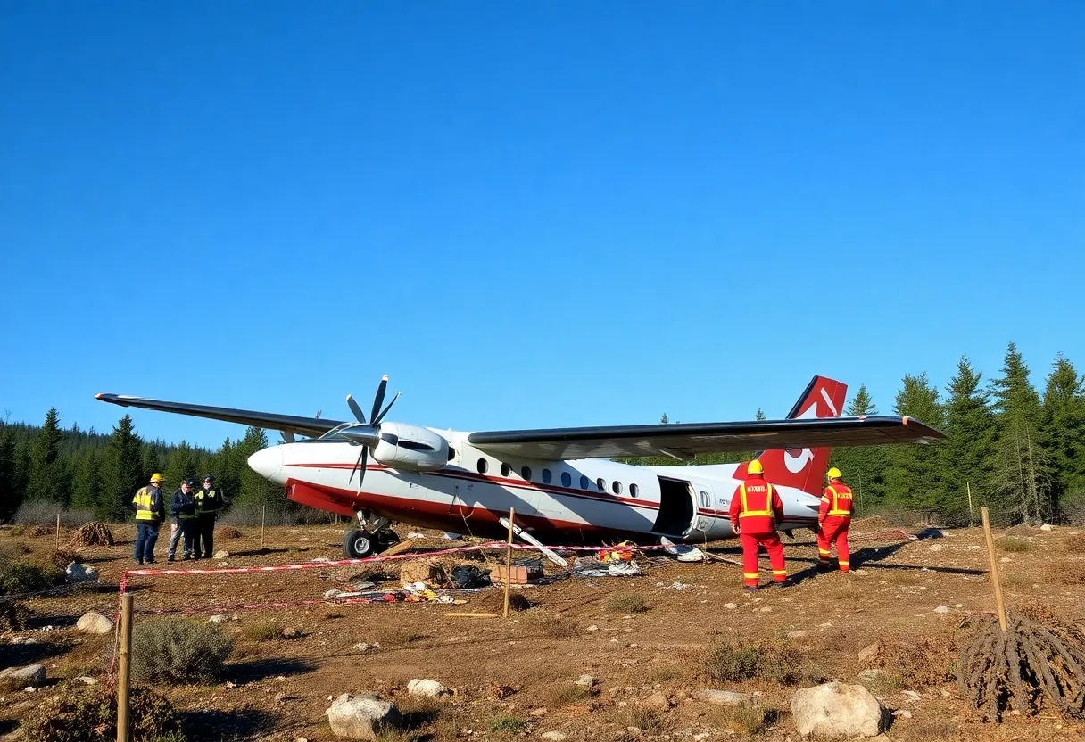 Crash site of a de Havilland Canada DHC-6 Twin Otter aircraft in Tullahoma