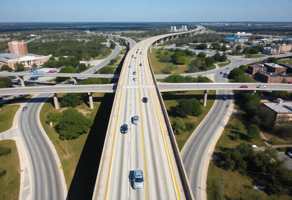Stassney Lane bridge closed for construction over I-35 in South Austin.