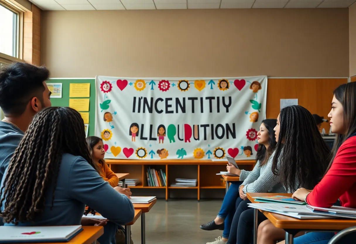Diverse classroom atmosphere promoting inclusivity