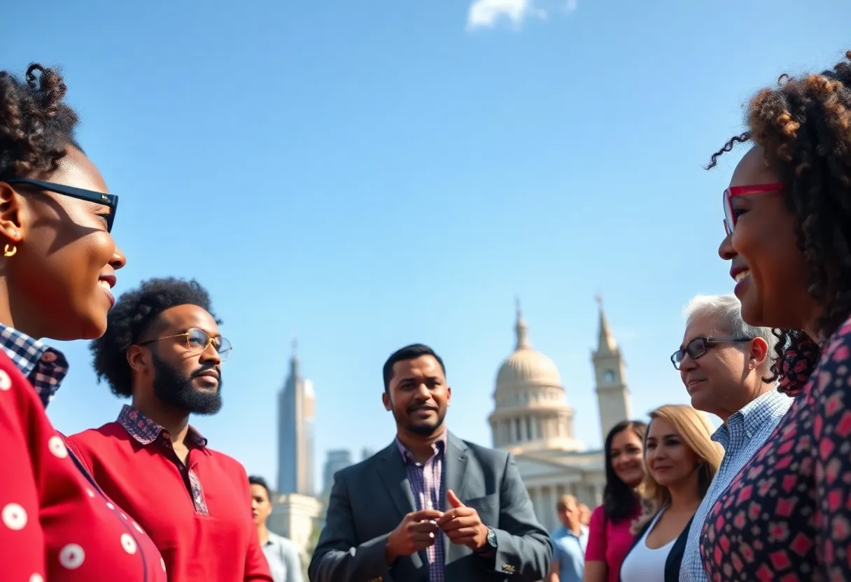 Small business owners discussing legislative changes in Texas