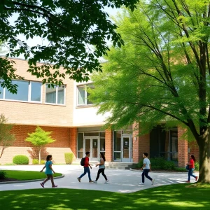 A modern school building demonstrating safety and accessibility