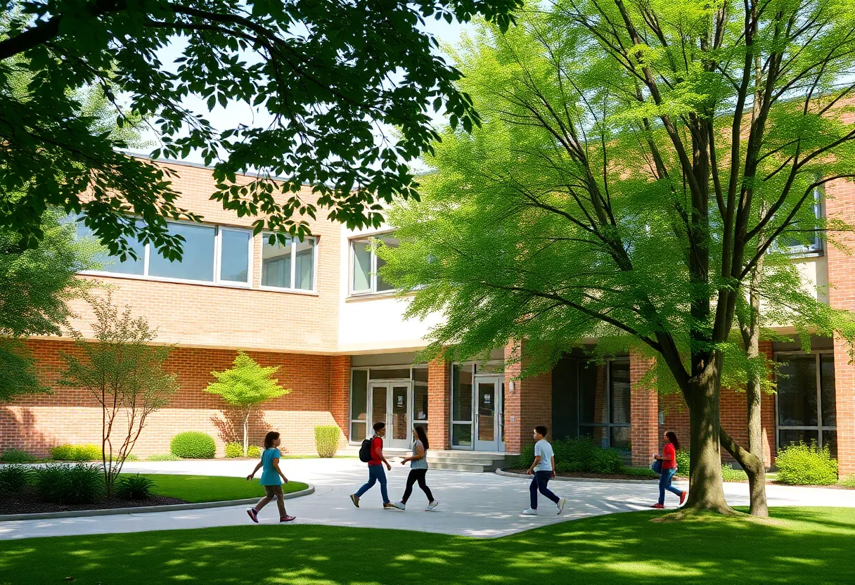 A modern school building demonstrating safety and accessibility