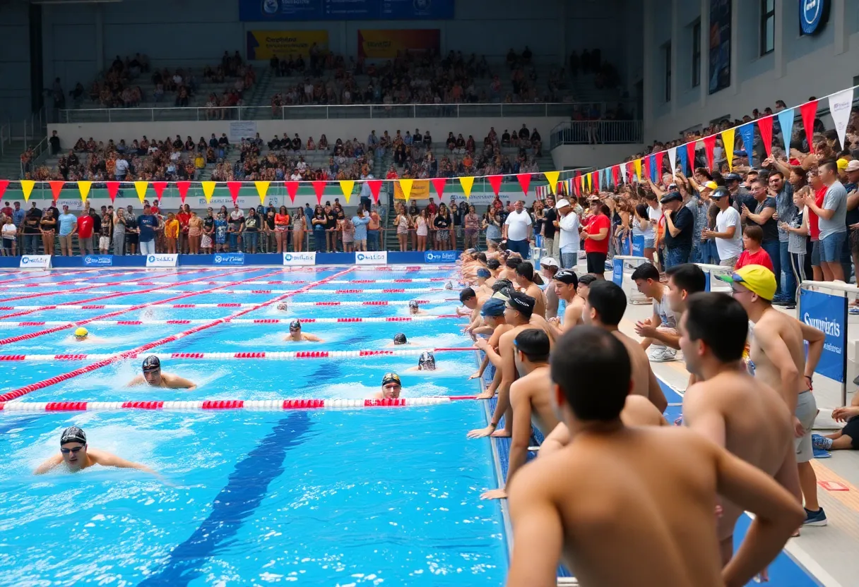Swimmers competing at the Austin Sectionals event