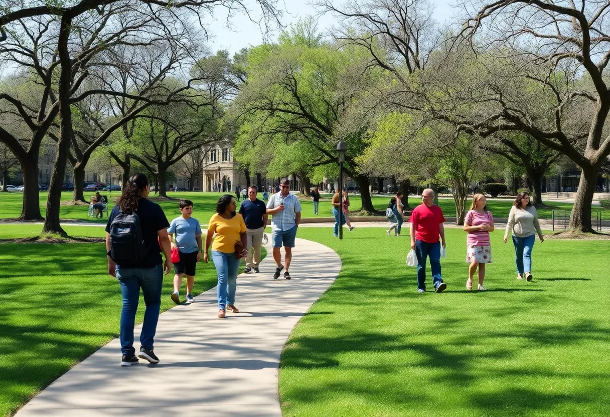 Community members enjoying Barton Springs