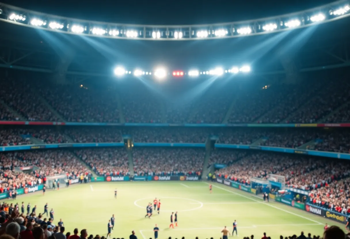 Goalkeeper Brad Stuver performing during a game at Q2 Stadium.